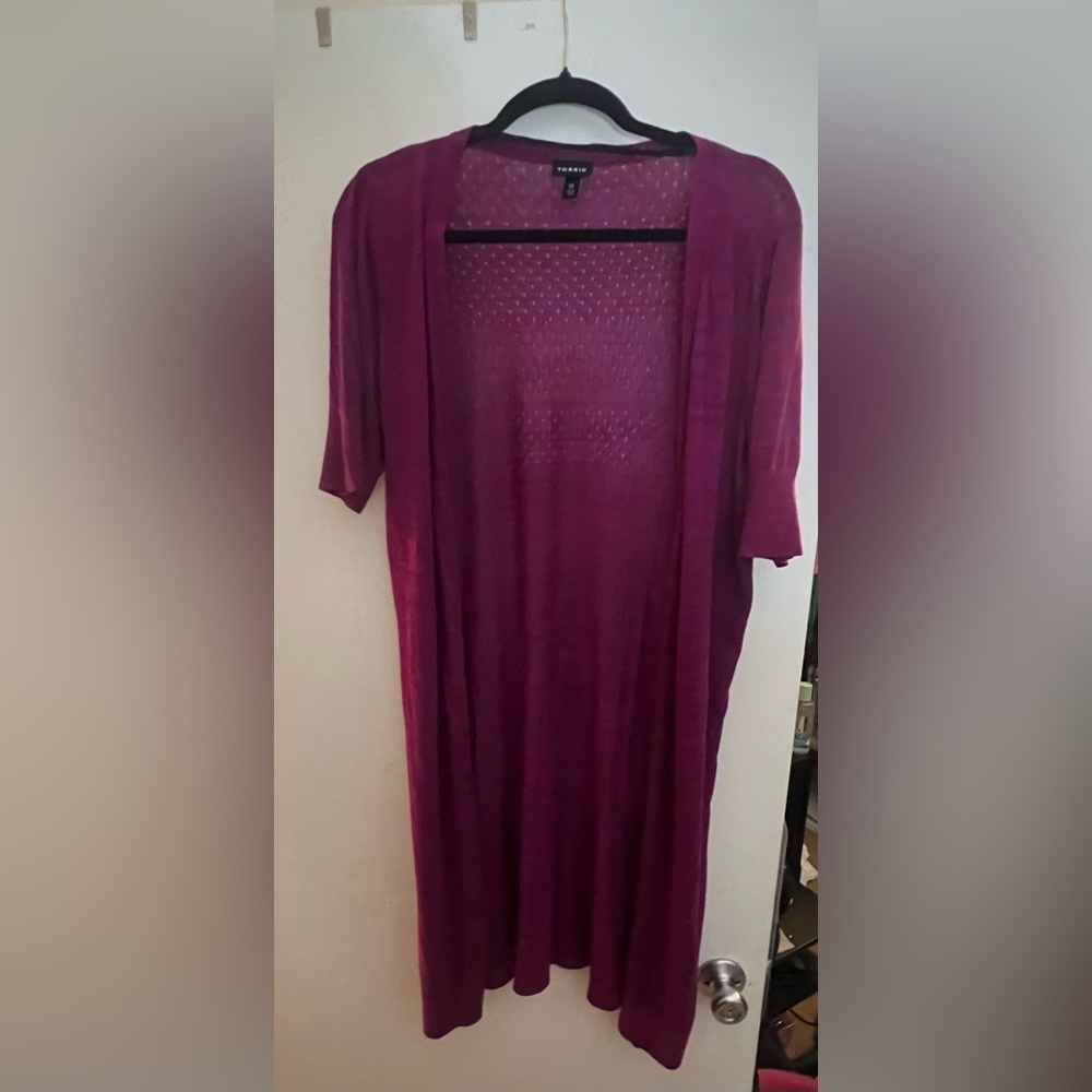 Torrid Long line cardigan short sleeves - Picture 1 of 4